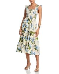 Aqua - Calypso Tiered Smocked Dress - Lyst
