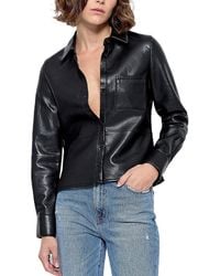 AS by DF - La Nuit Recycled Leather Blouse - Lyst