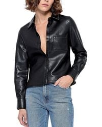 AS by DF - La Nuit Recycled Leather Blouse - Lyst
