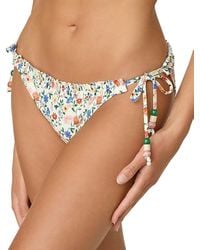 Shoshanna - Ruffled Side Tie Bikini Bottom - Lyst