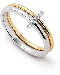 Ana Luisa - Solid Two Tone Lab Grown Diamond Link Ring - Lyst