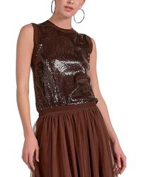 Elan - Sequinned Tank Top - Lyst