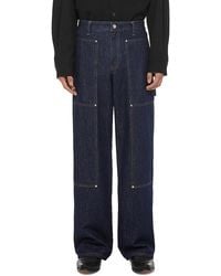 Helmut Lang - Relaxed Fit Cotton Panel Carpenter Jeans - Lyst