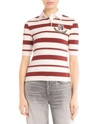Acne Studios - Embroidered Polo Tee - Lyst