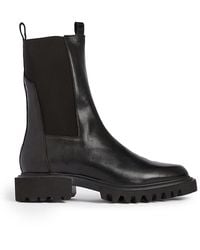AllSaints - Hallie Leather Boots - Lyst