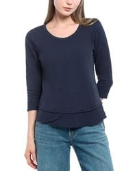 Wilt - Clothing 3/4 Sleeve Shrunken Crew Mock Layer Tee - Lyst