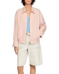 Sandro - Cotton And Linen Jacket - Lyst