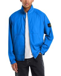 Stone Island - Paracadute Stretch Cotton Poplin Zip Up Jacket - Lyst