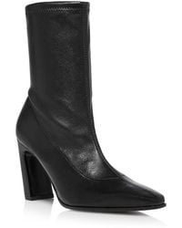 Stuart Weitzman - Stassi Stretch Leather Ankle Boots - Lyst
