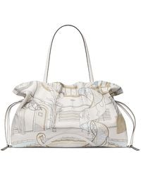Tory Burch - Ella Medium Printed Drawstring Tote Bag - Lyst