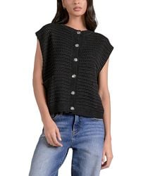 Elan - Sleeveless Open Knit Cardigan - Lyst