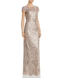 Adrianna Papell Sequin - Embroidered Gown - Metallic