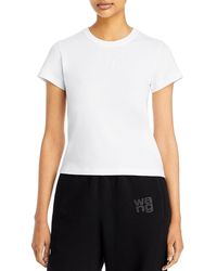 T By Alexander Wang - Alexanderwang. T Essential Cotton Logo Tee - Lyst