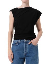 Agolde - Beth Asymmetric Tee - Lyst