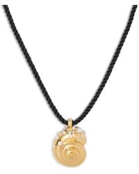 Kate Spade - Beachside Imitation Pearl & Cubic Zirconia Shell Braided Cord Pendant Necklace, 36-39 - Lyst