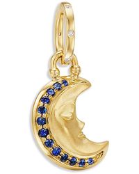 Temple St. Clair - 18K Fj Sapphire & Diamond Crescent Moon Pendant - Lyst