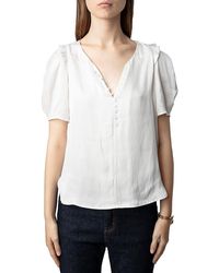 Zadig & Voltaire - Twity Satin Blouse - Lyst