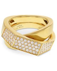 Crivelli - 18K Like Collection Faceted Diamond Pave Ring, 0.68 Tcw - Lyst
