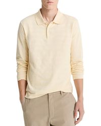Vince - Long Sleeve Jacquard Polo Shirt - Lyst