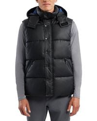 HUNTER - Chiswell Nylon Quilted Removable Hood Full Zip Puffer Vest - Lyst