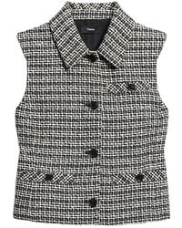 Theory - Striped Tweed Vest - Lyst