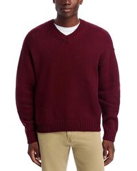 FRAME - Wool & Cashmere Oversized V-Neck Sweater - Lyst