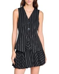 Sandro - Sequin Stripe Jacket - Lyst