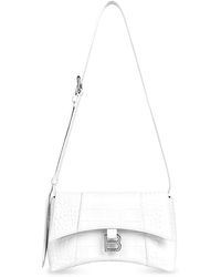 Balenciaga - Downtown Xs Shoulder Bag Crocodile Embossed - Lyst