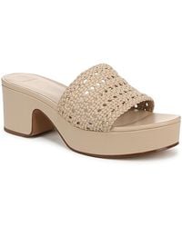 Vince - S Margo Slide Sandal Birchsand Woven Leather 8.5 M - Lyst