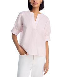 FRAME - The V Neck Popover Top - Lyst