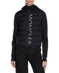 Moncler - Padded Wool Puffer Cardigan - Lyst