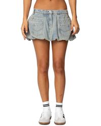 Edikted - Jodi Denim Bubble Mini Skirt - Lyst