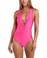 Sunshine 79 - Solid V Plunge One Piece - Lyst