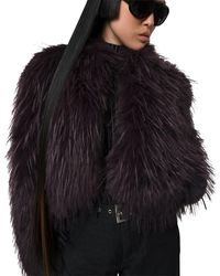 Apparis - Ginette Faux Fur Cropped Jacket - Lyst