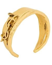 Saint Laurent - Cassandre Double Cuff - Lyst