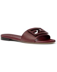 Fendi - Leather Slide Sandals - Lyst