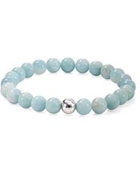 Aqua - Sterling & Stone Beaded Stretch Bracelet - Lyst