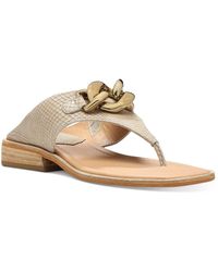 Donald J Pliner Felicia Leather Sandal in Brown Womens Flats and flat shoes Donald J Pliner Flats and flat shoes 