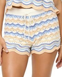 LSPACE - L*Space Sunchaser Scalloped Cover Up Shorts - Lyst
