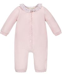 Hope & Henry - Organic Ruffle Collar Button Front Sweater Romper - Lyst