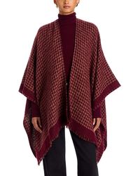 Aqua - Houndstooth Ruana - Lyst