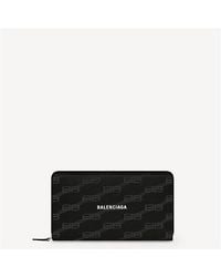 Balenciaga - Signature Continental Wallet Bb Monogram Coated Canvas - Lyst