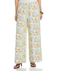 Aqua - Beach Vacation Wide Leg Pants - Lyst
