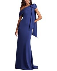 Tadashi Shoji - Cassia Bow-shoulder Crepe Gown - Lyst