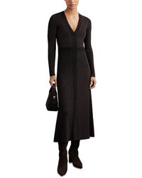 off shoulder long sleeves dress Tessa Off Shoulder Long Sleeve Maxi Dress-Black M