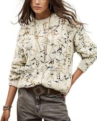 Ba&sh - Pull Rave Wool Crewneck Cable Knit Sweater - Lyst