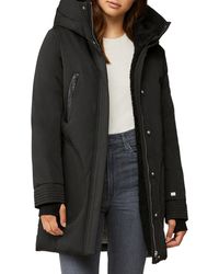 SOIA & KYO Saundra Hooded Down Coat - Black