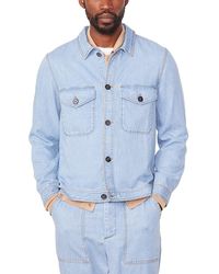 Officine Generale - Hany Washed Denim Jacket - Lyst