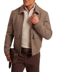 Ted Baker - Baglan Undyed Wool Harrington Zip Jacket - Lyst
