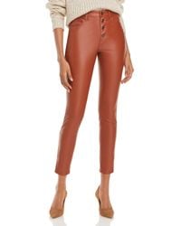 blank denim the principle mid rise vegan leather skinny pants